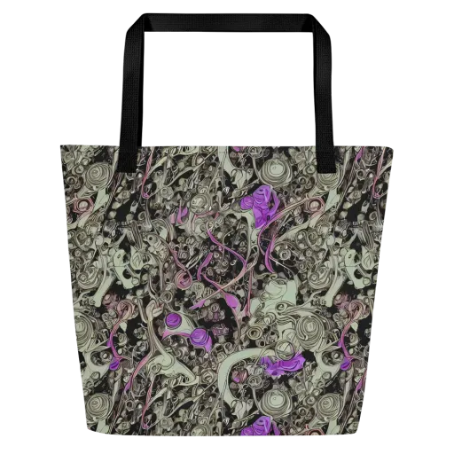 Molten Curiosity on a Large Tote Bag W/ Pocket