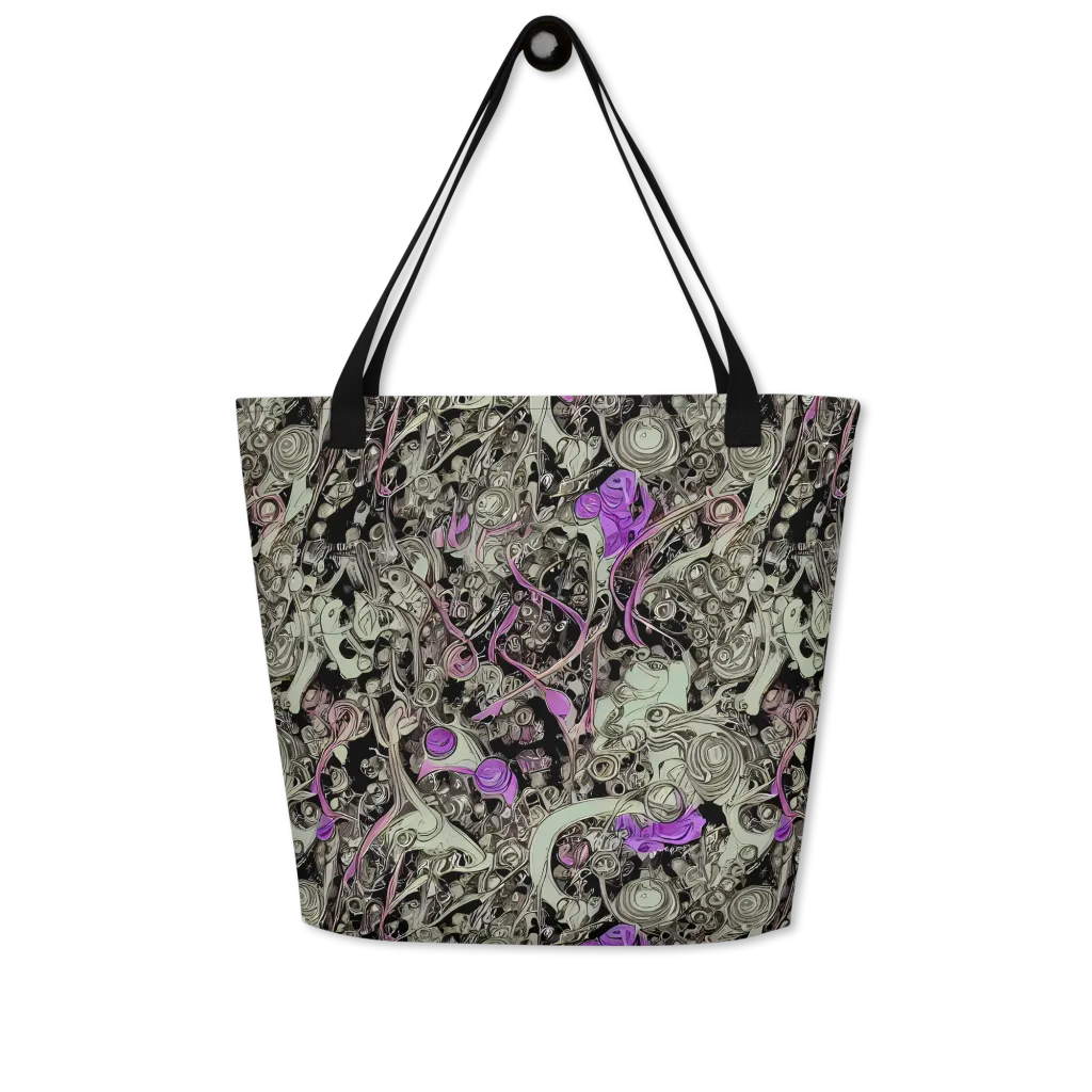Molten Curiosity on Large Tote Bag W/ Pocket — Front