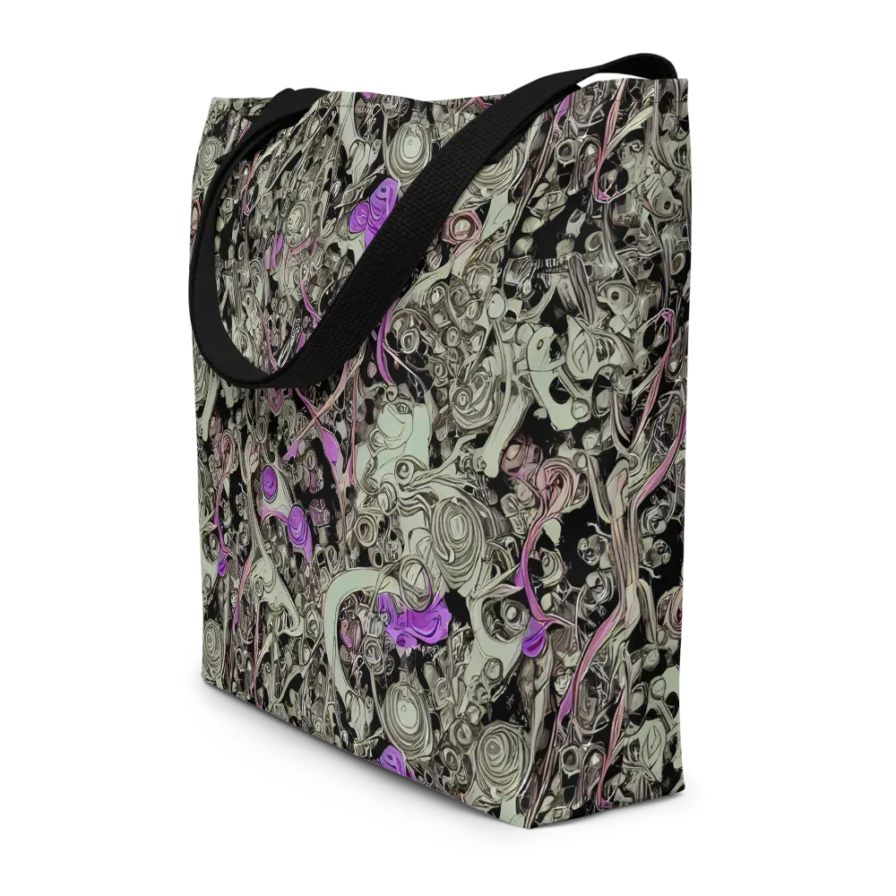 Molten Curiosity on Large Tote Bag W/ Pocket — Front