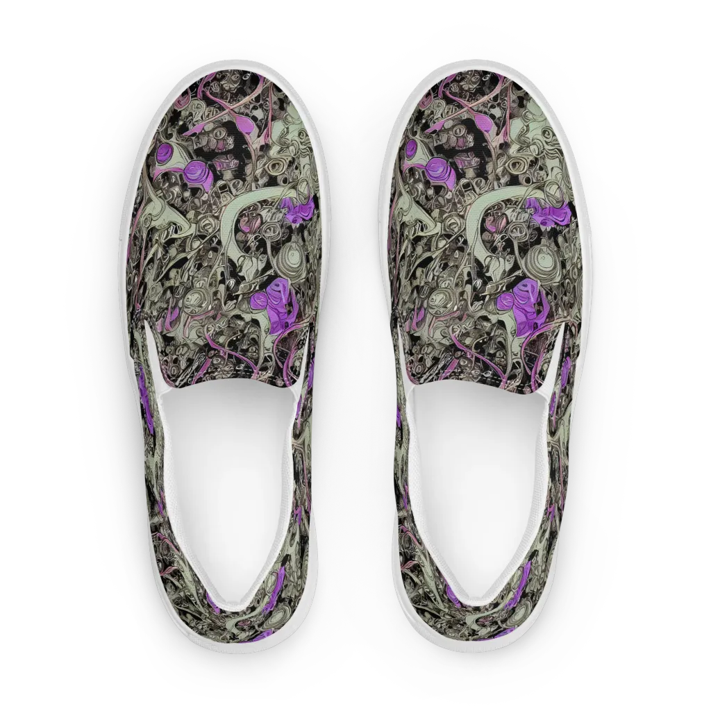 Molten Curiosity on Women's Slip-On Canvas Shoes — Front
