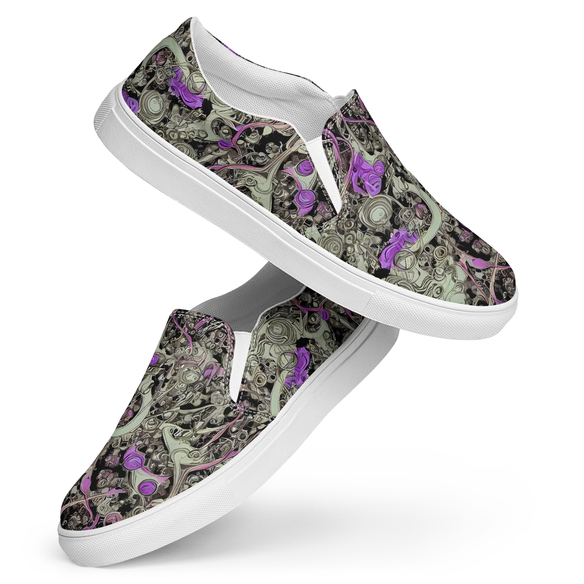 Molten Curiosity on Women's Slip-On Canvas Shoes — Front