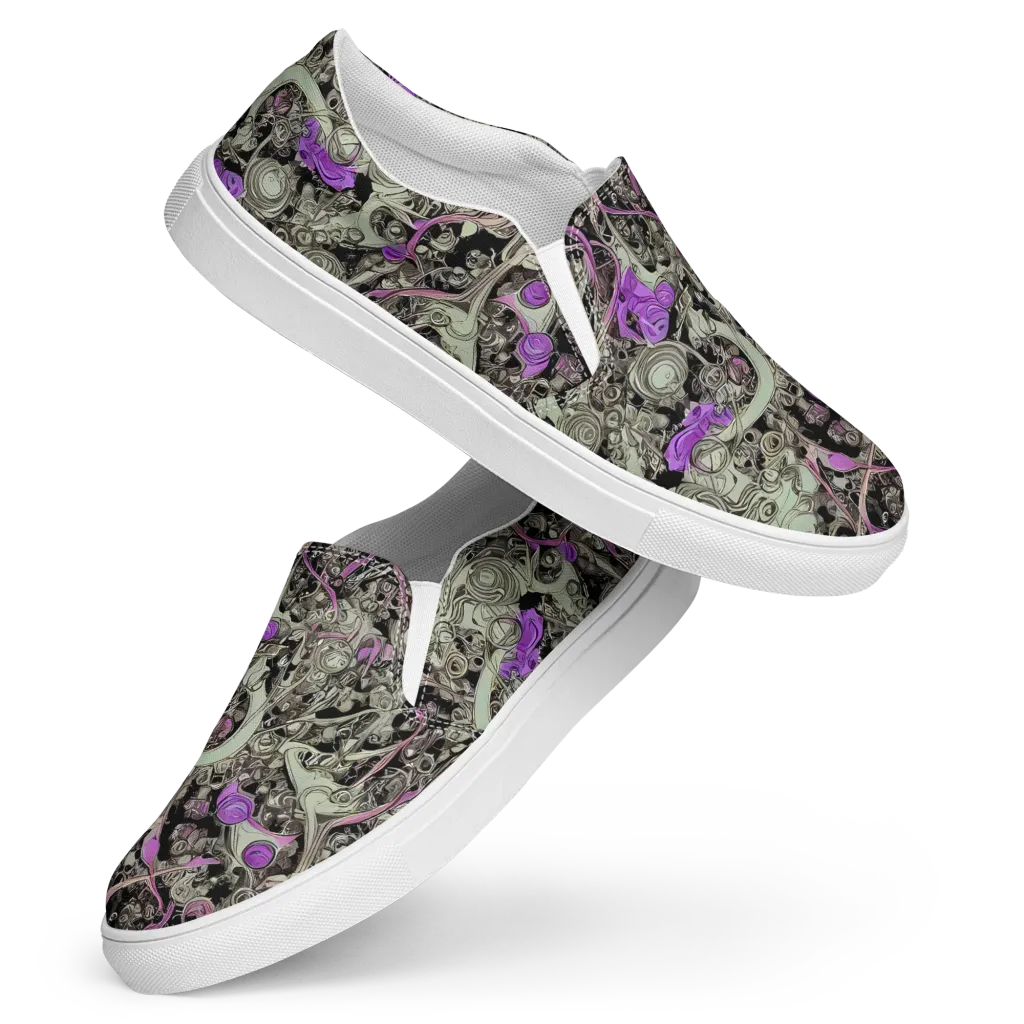 Molten Curiosity on Women's Slip-On Canvas Shoes — Front