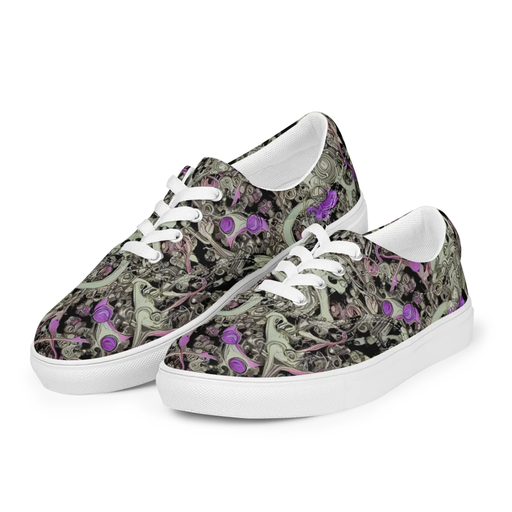 Molten Curiosity on Men's Lace-Up Canvas Shoes — Left Front