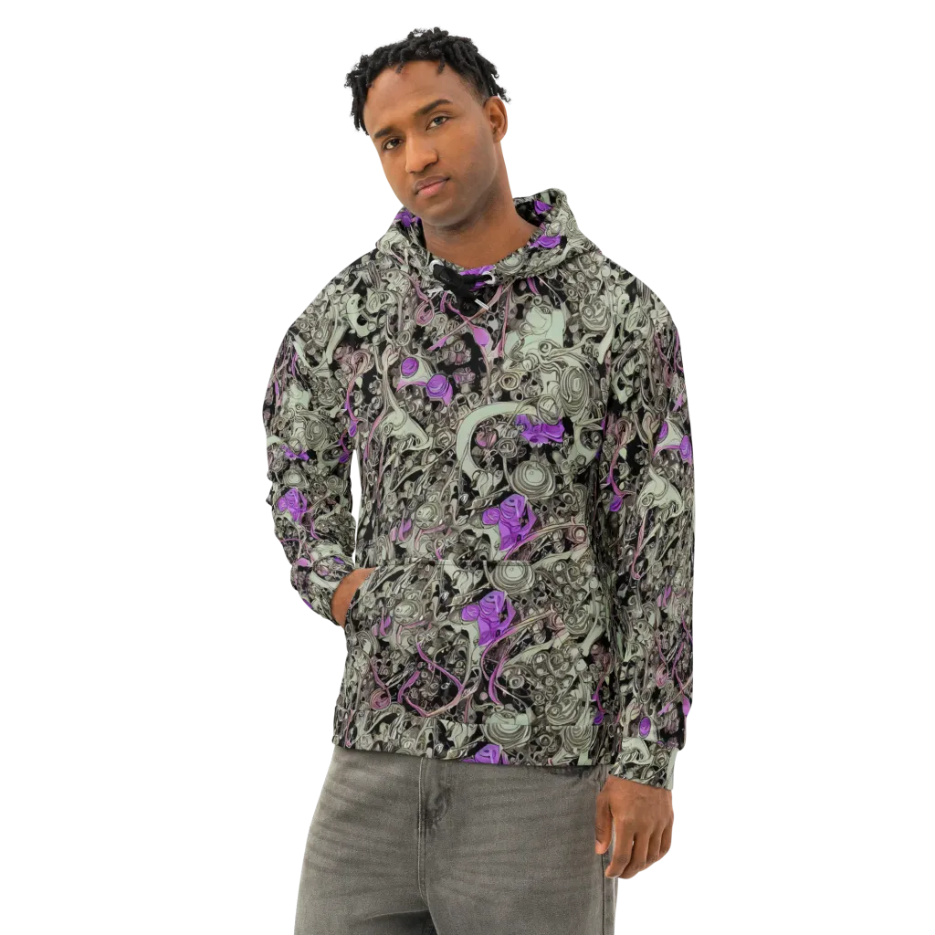 Molten Curiosity on Cotton Hoodie — Left Front