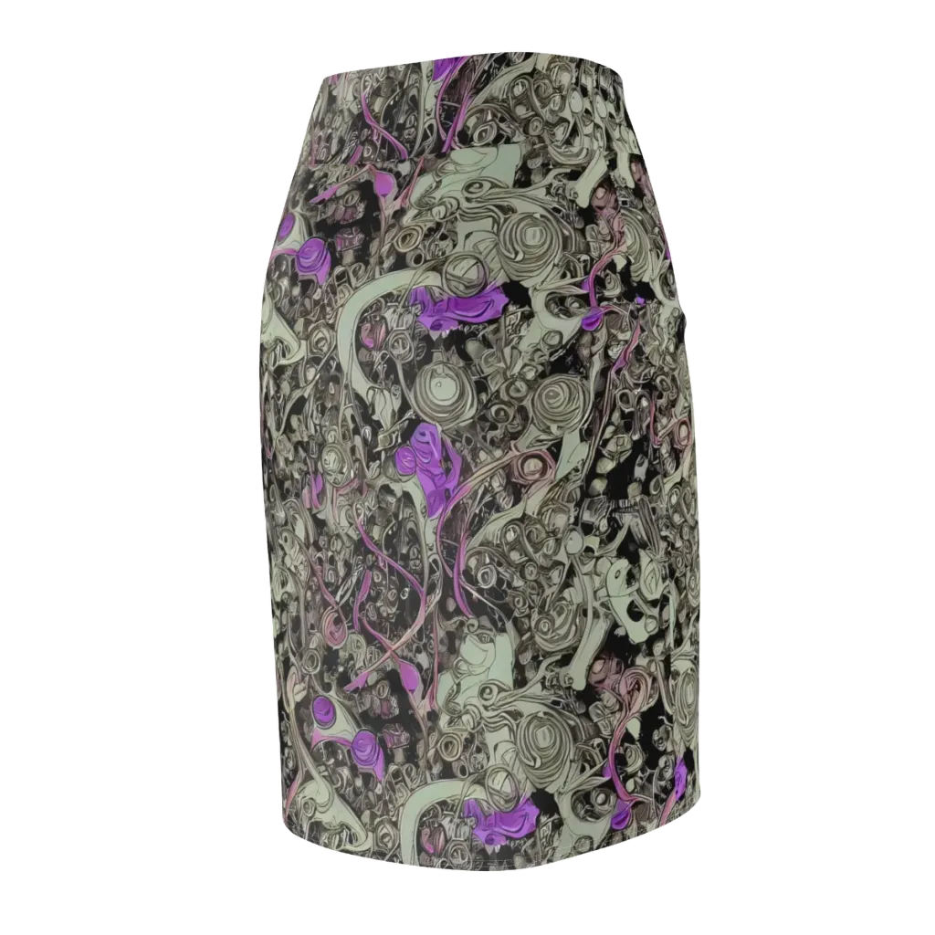 Molten Curiosity on Pencil Skirt — Back Side