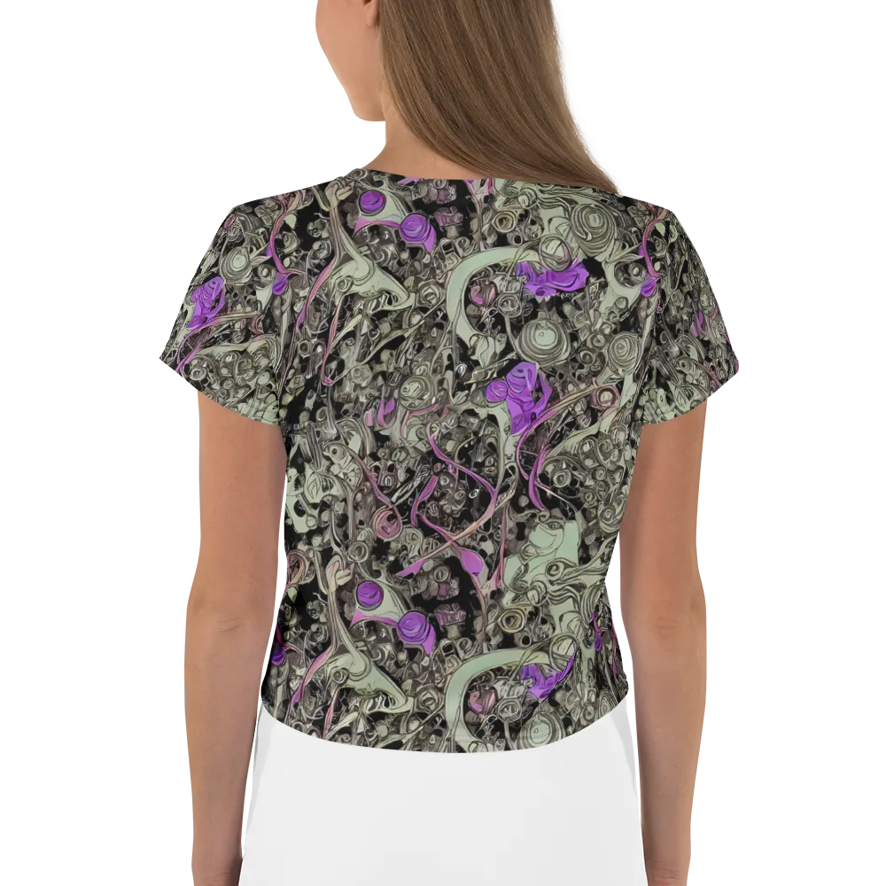 Molten Curiosity on Crop Tee — Back