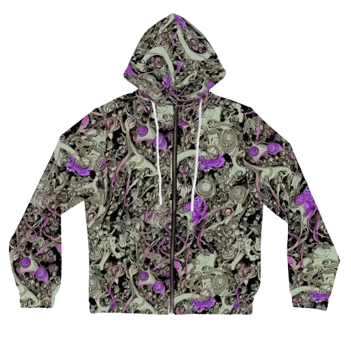 Molten Curiosity on a Women's Full-Zip Hoodie