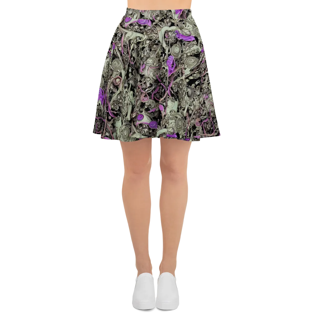 Molten Curiosity on Skater Skirt — Front
