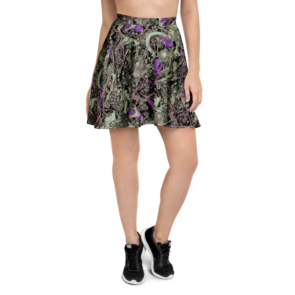 Molten Curiosity on Skater Skirt — Front