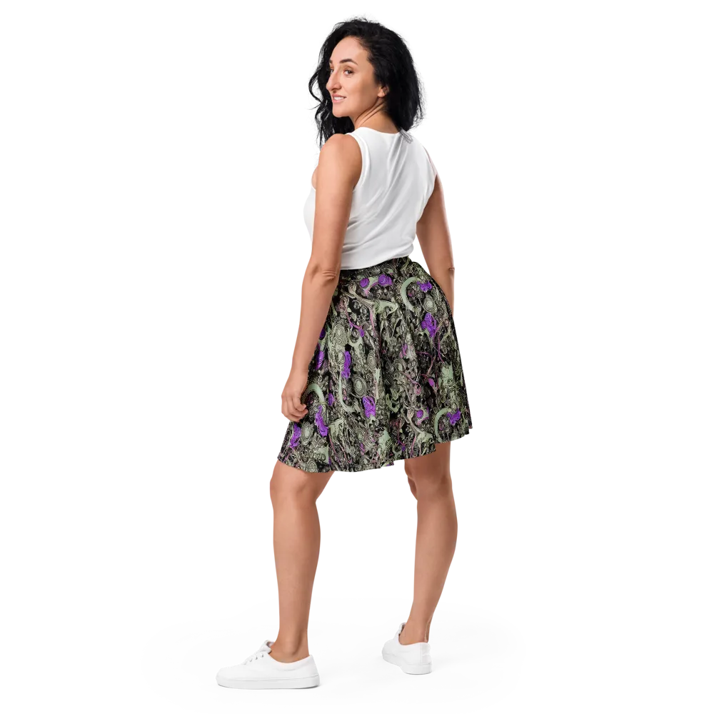Molten Curiosity on Skater Skirt — Back