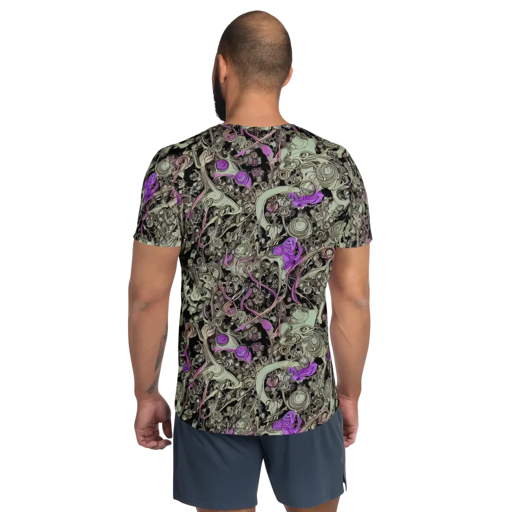 Molten Curiosity on Men's Athletic T-Shirt — Back