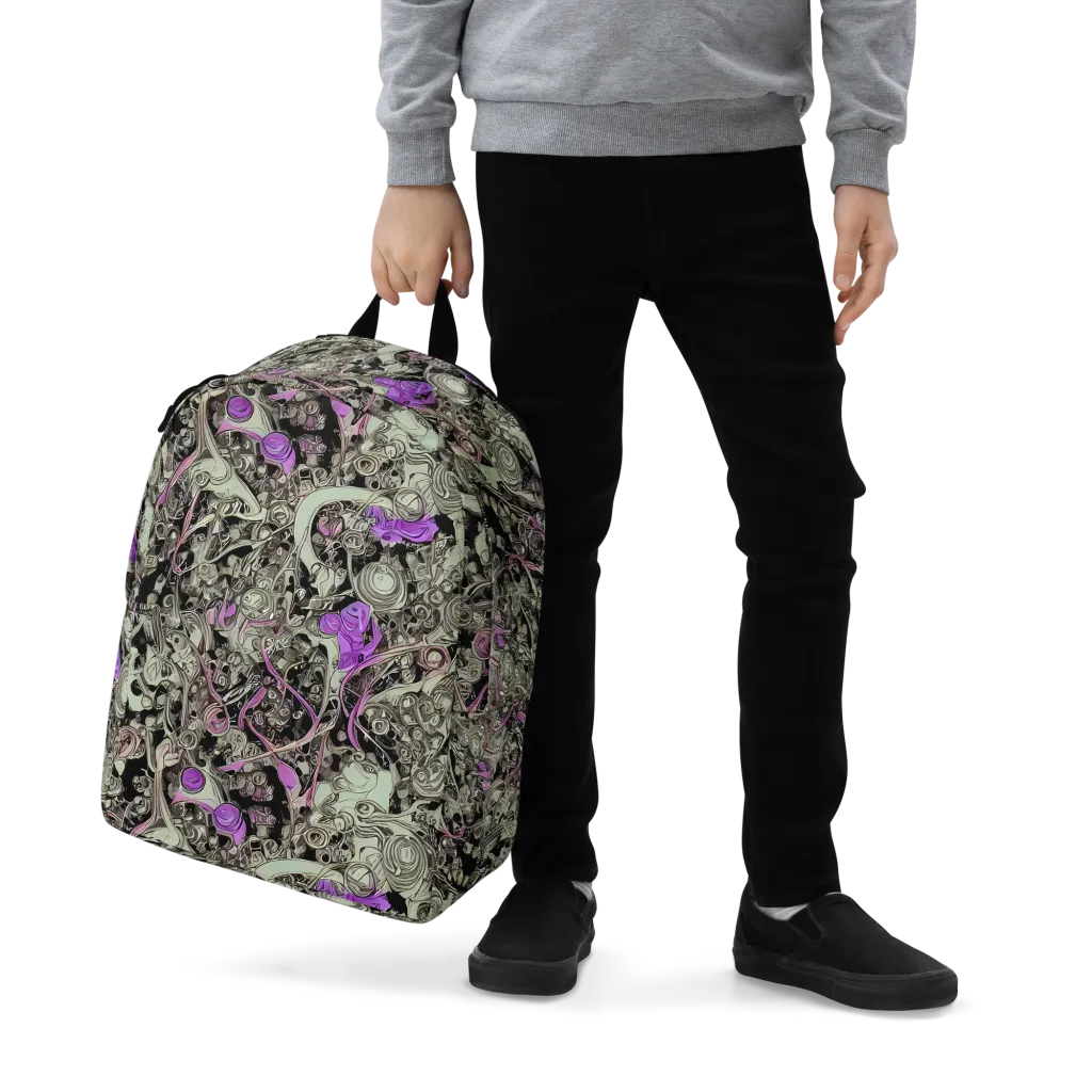Molten Curiosity on Minimalist Backpack — Zoomed-in