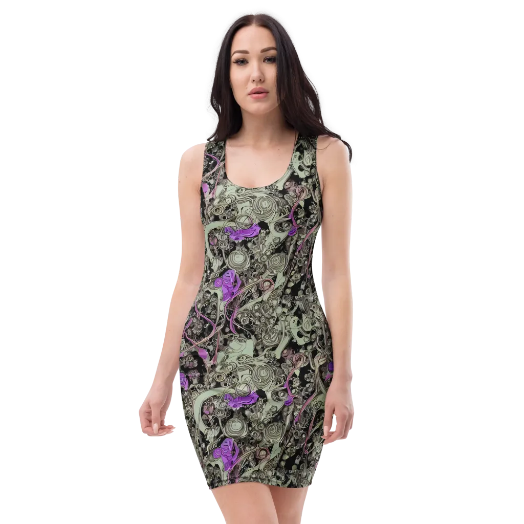 Molten Curiosity on Bodycon Dress — Front