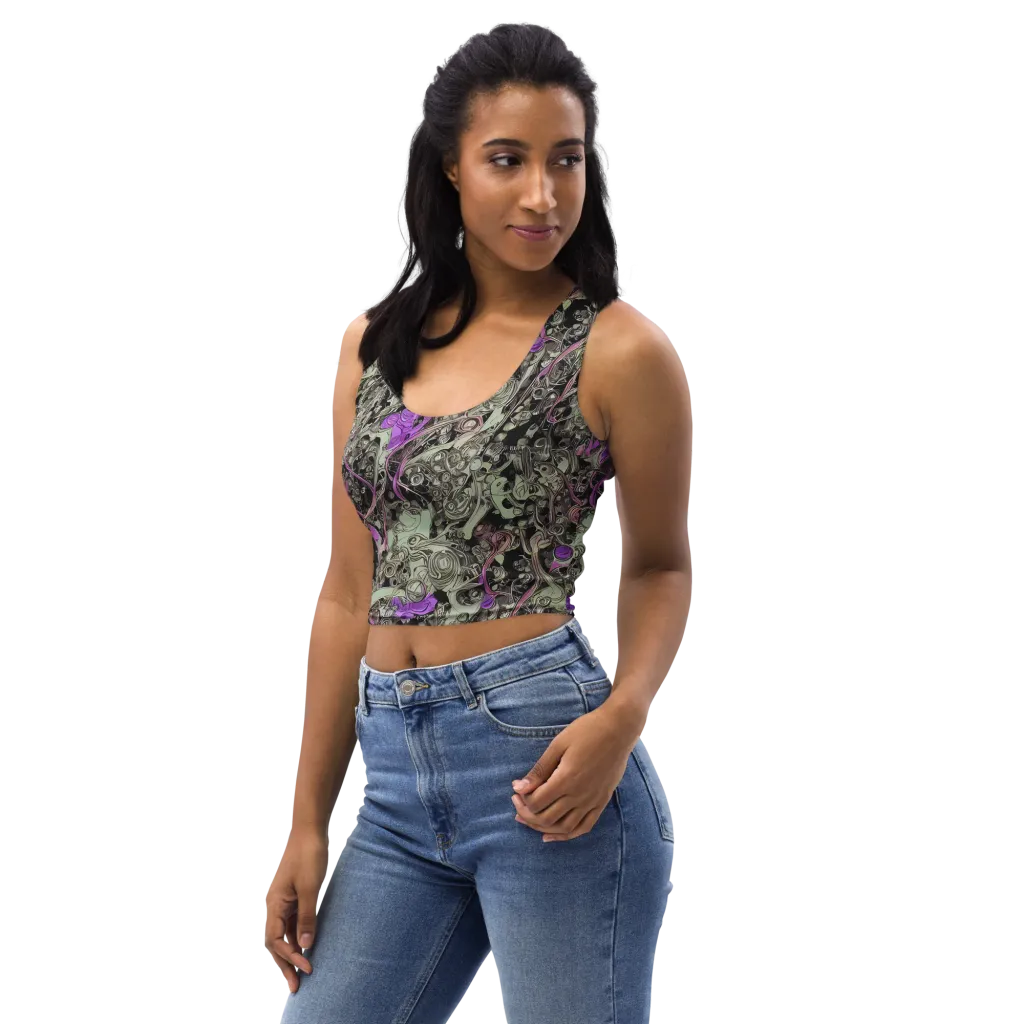 Molten Curiosity on Crop Top — Left Front