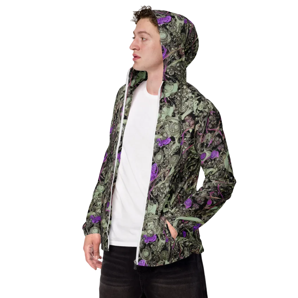 Molten Curiosity on Men's Windbreaker — Left Front