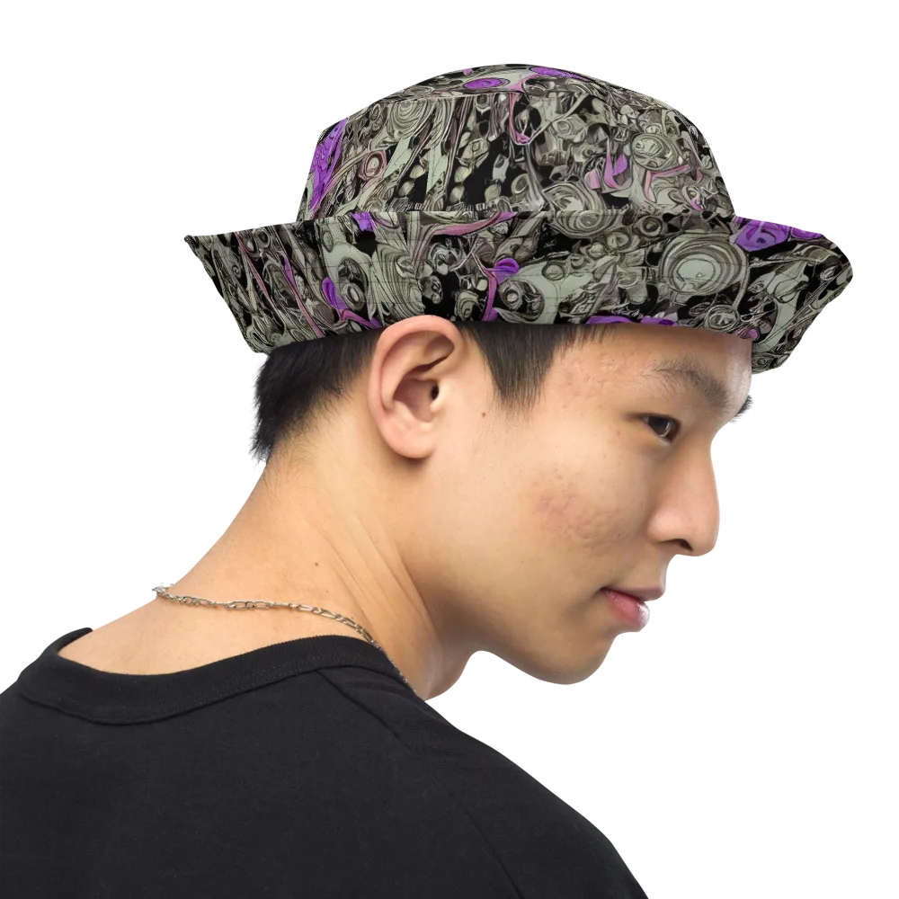 Molten Curiosity on Reversible Bucket Hat — Right Outside