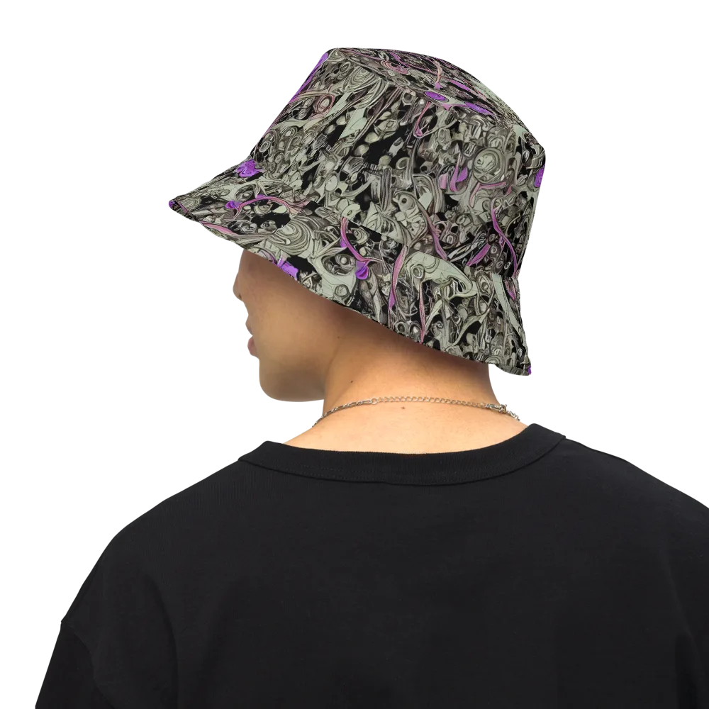Molten Curiosity on Reversible Bucket Hat — Back Inside
