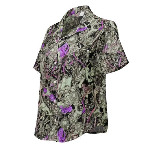 Molten Curiosity on a Women's Short Sleeve Pajama Top