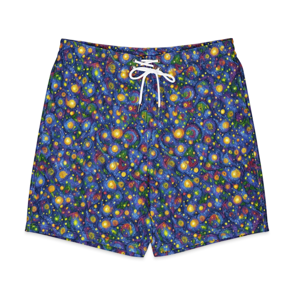 Cobalt Star Garden on Men's Board Shorts — Front