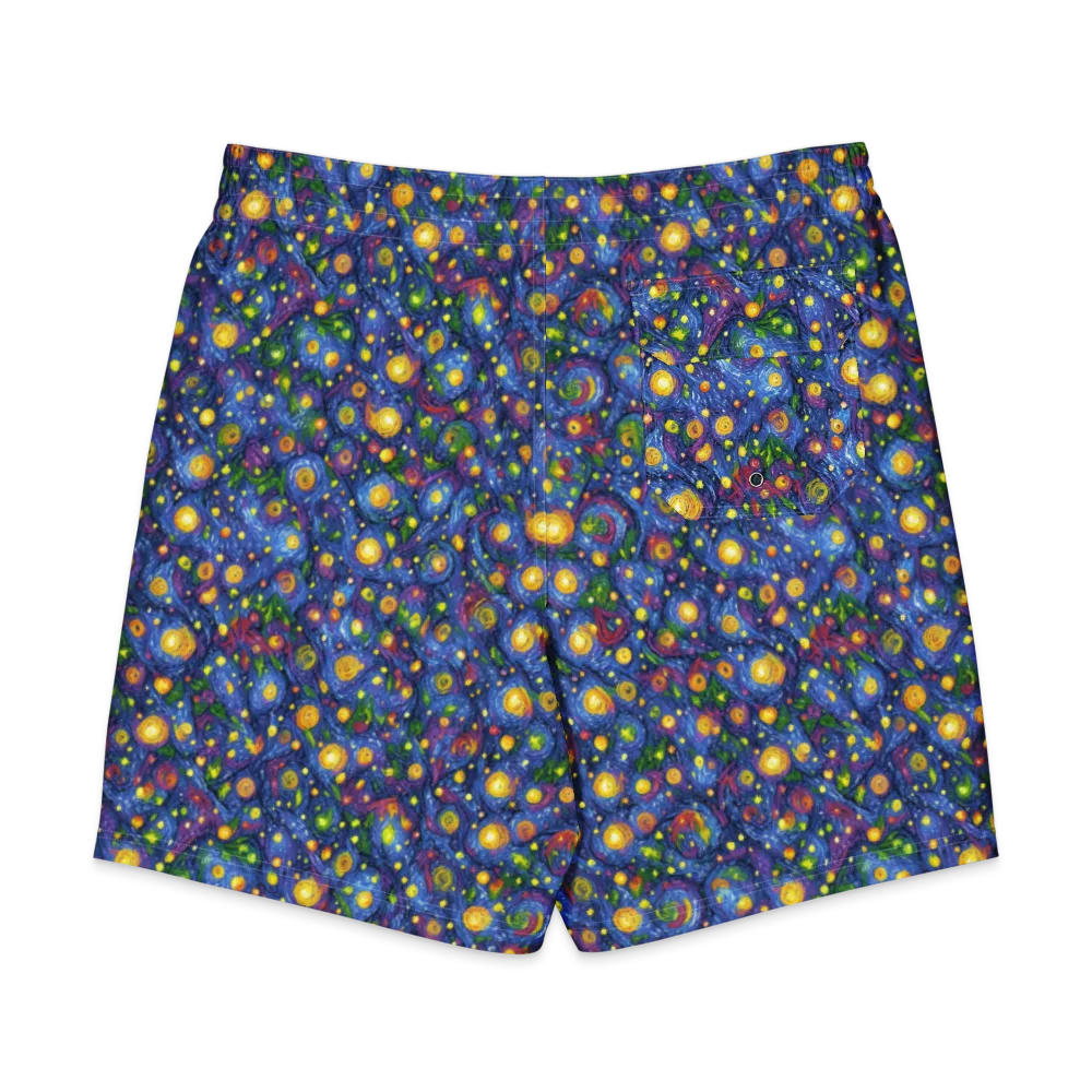 Cobalt Star Garden on Men's Board Shorts — Back