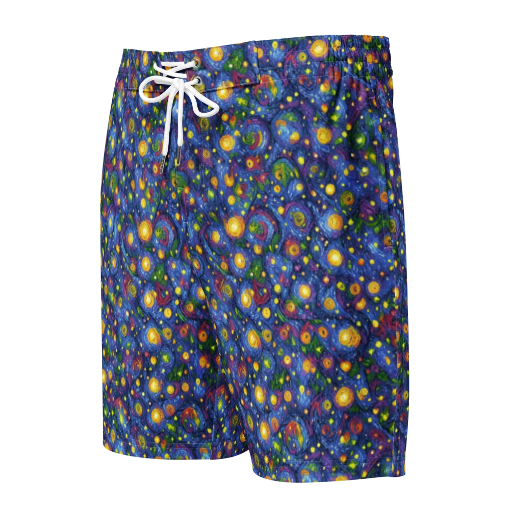 Cobalt Star Garden on Men's Board Shorts — Front