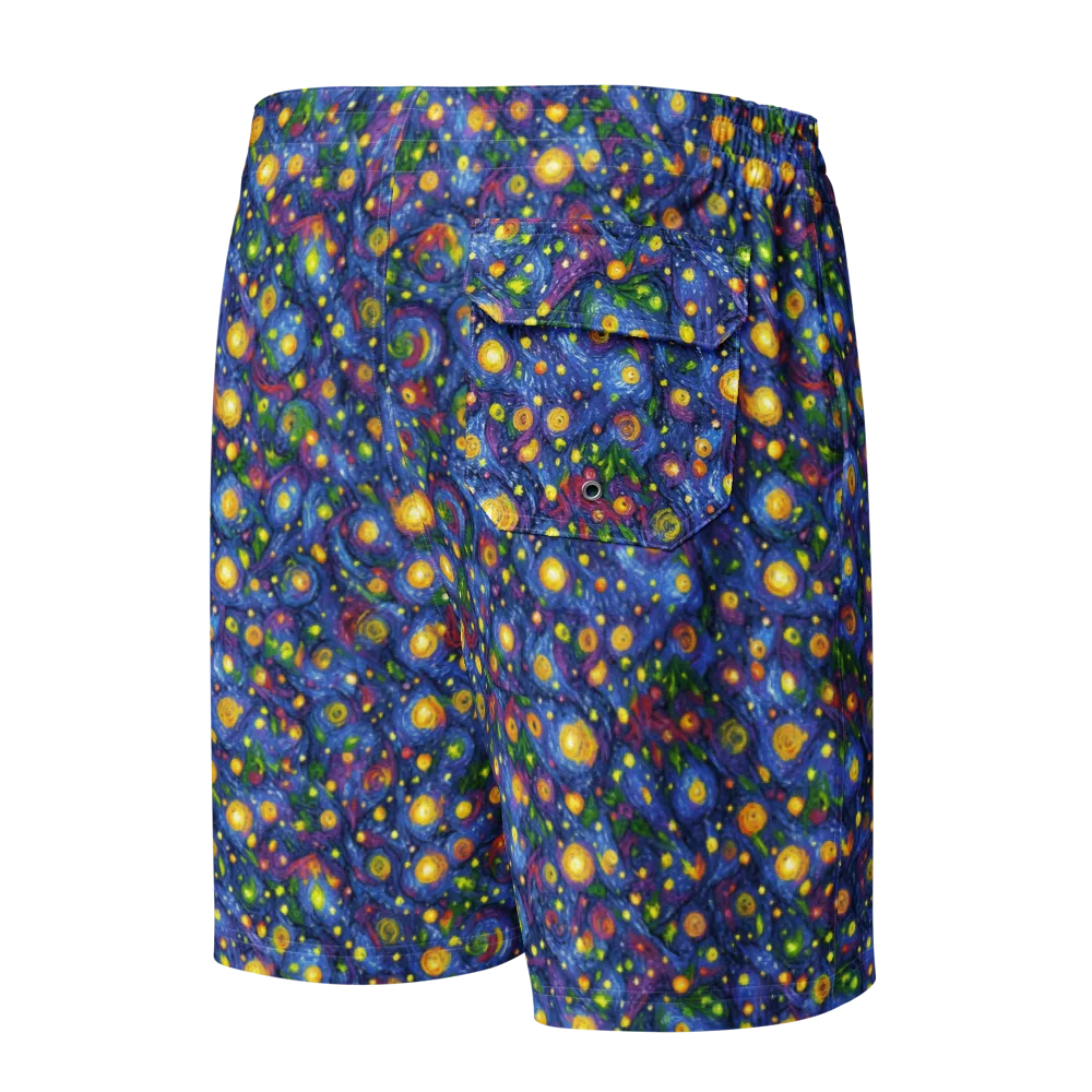 Cobalt Star Garden on Men's Board Shorts — Back