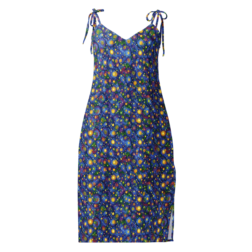 Cobalt Star Garden on Slip Dress — Front