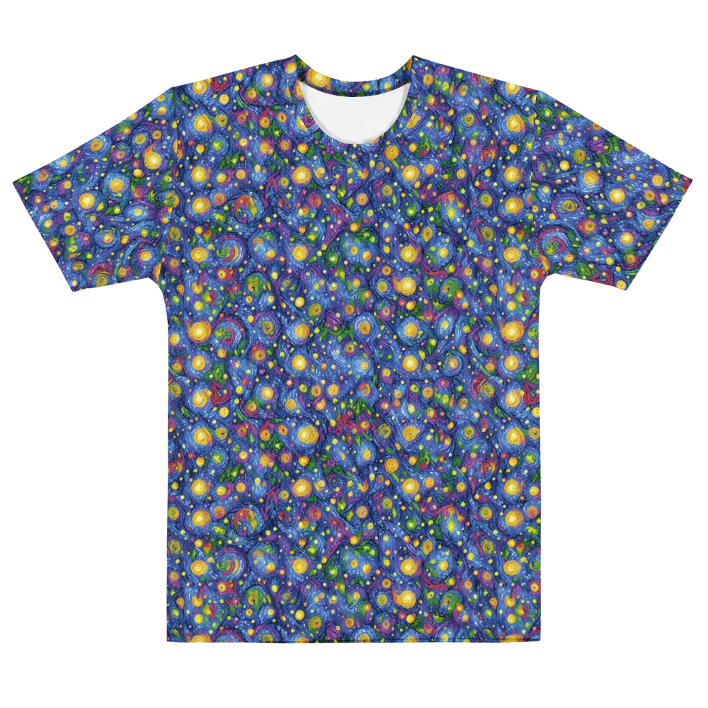 Cobalt Star Garden on Men's Cotton Crew Neck T-Shirt — Front