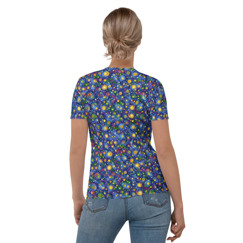 Cobalt Star Garden on Women's Crew Neck T-Shirt — Back