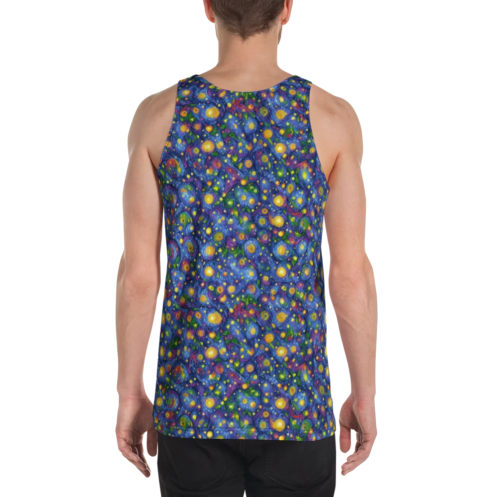 Cobalt Star Garden on Men's Tank Top — Back