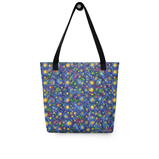 Cobalt Star Garden on a Tote Bag