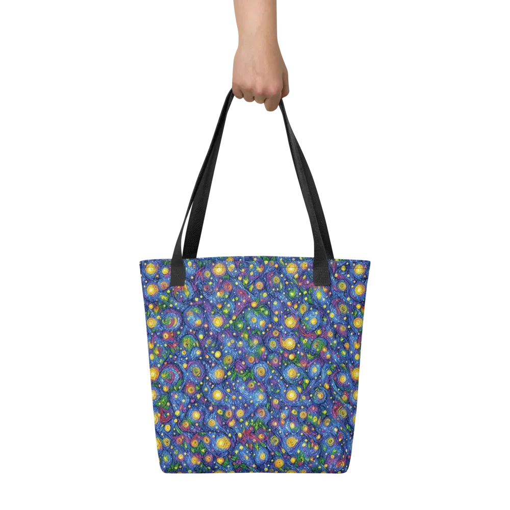 Cobalt Star Garden on Tote Bag — Front