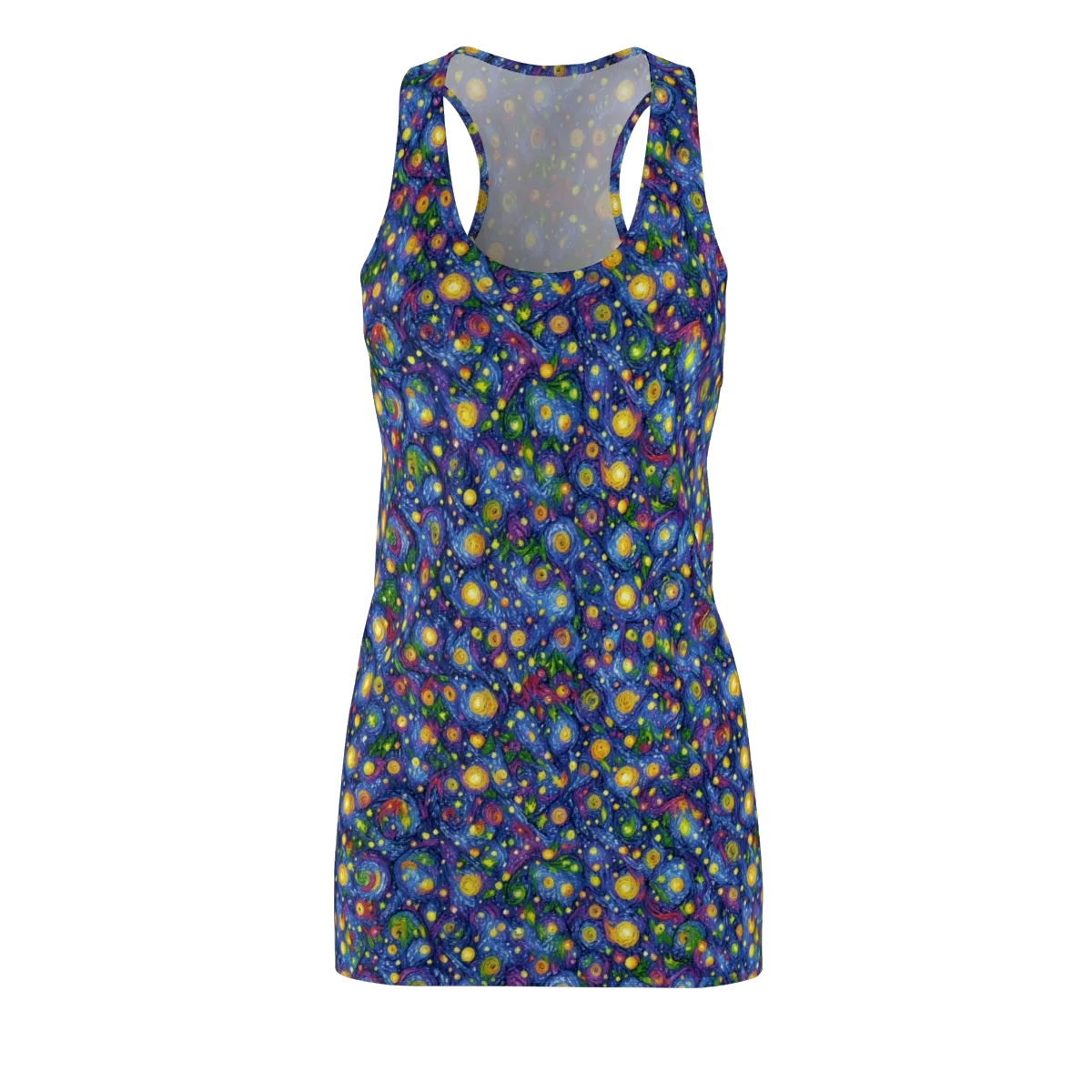 Cobalt Star Garden on Racerback Dress — Front