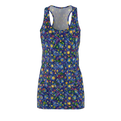 Cobalt Star Garden on a Racerback Dress