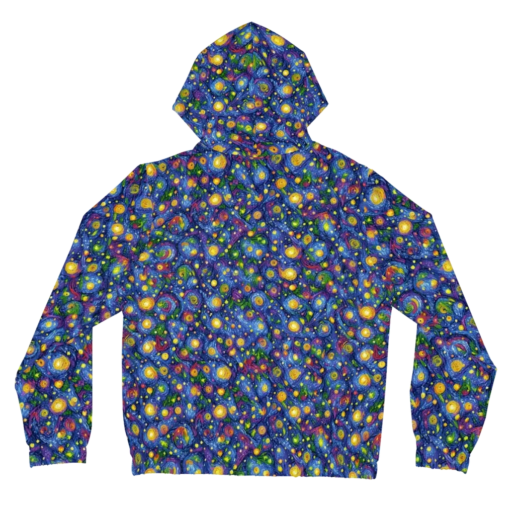 Cobalt Star Garden on Women's Full-Zip Hoodie — Back