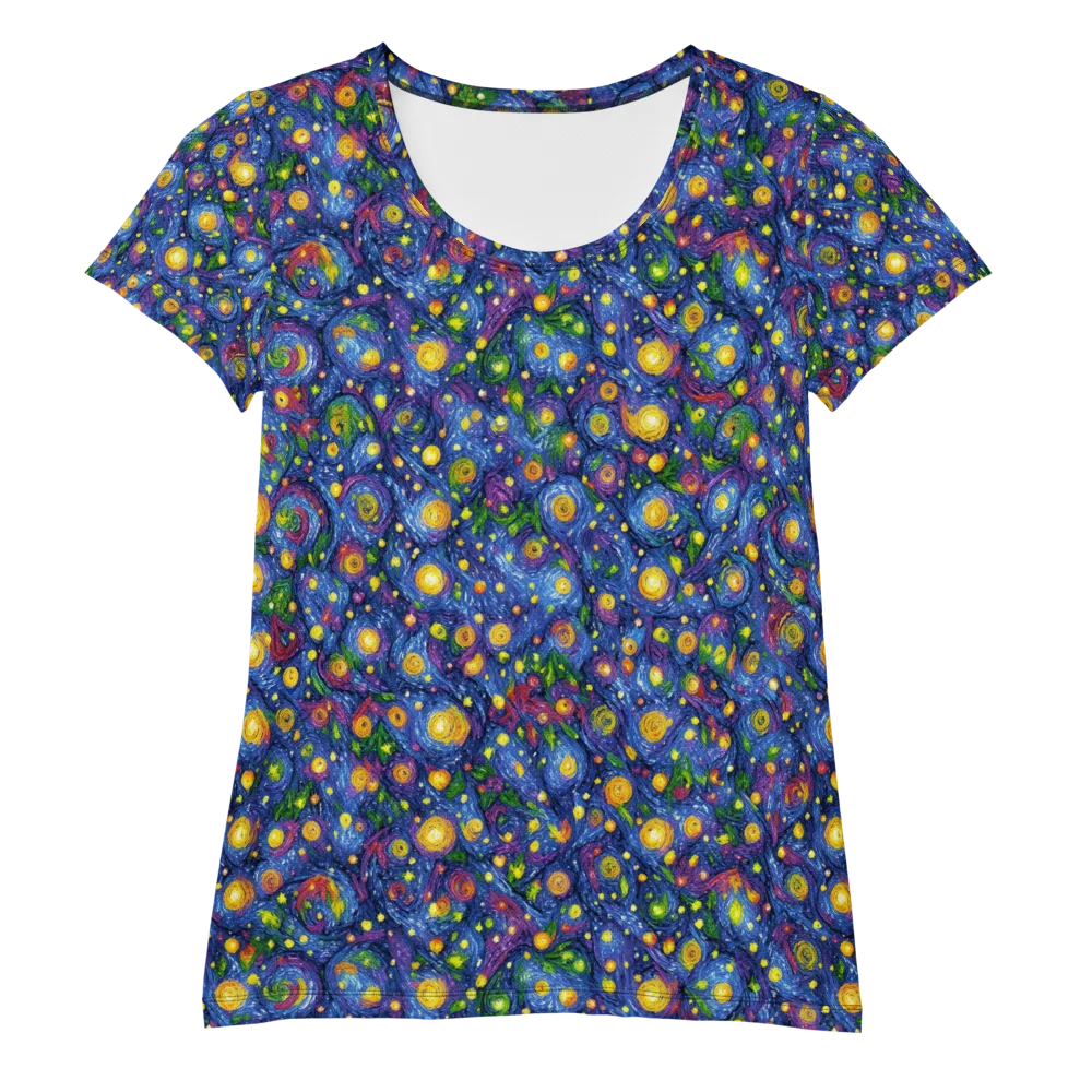 Cobalt Star Garden on Women's Athletic T-Shirt — Front