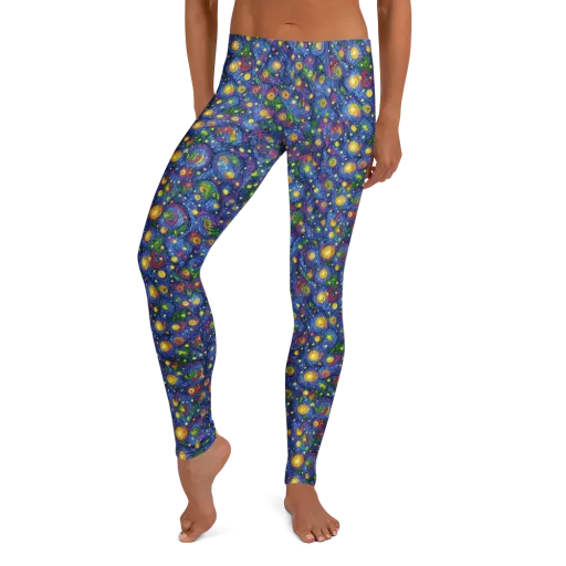 Cobalt Star Garden on a Leggings