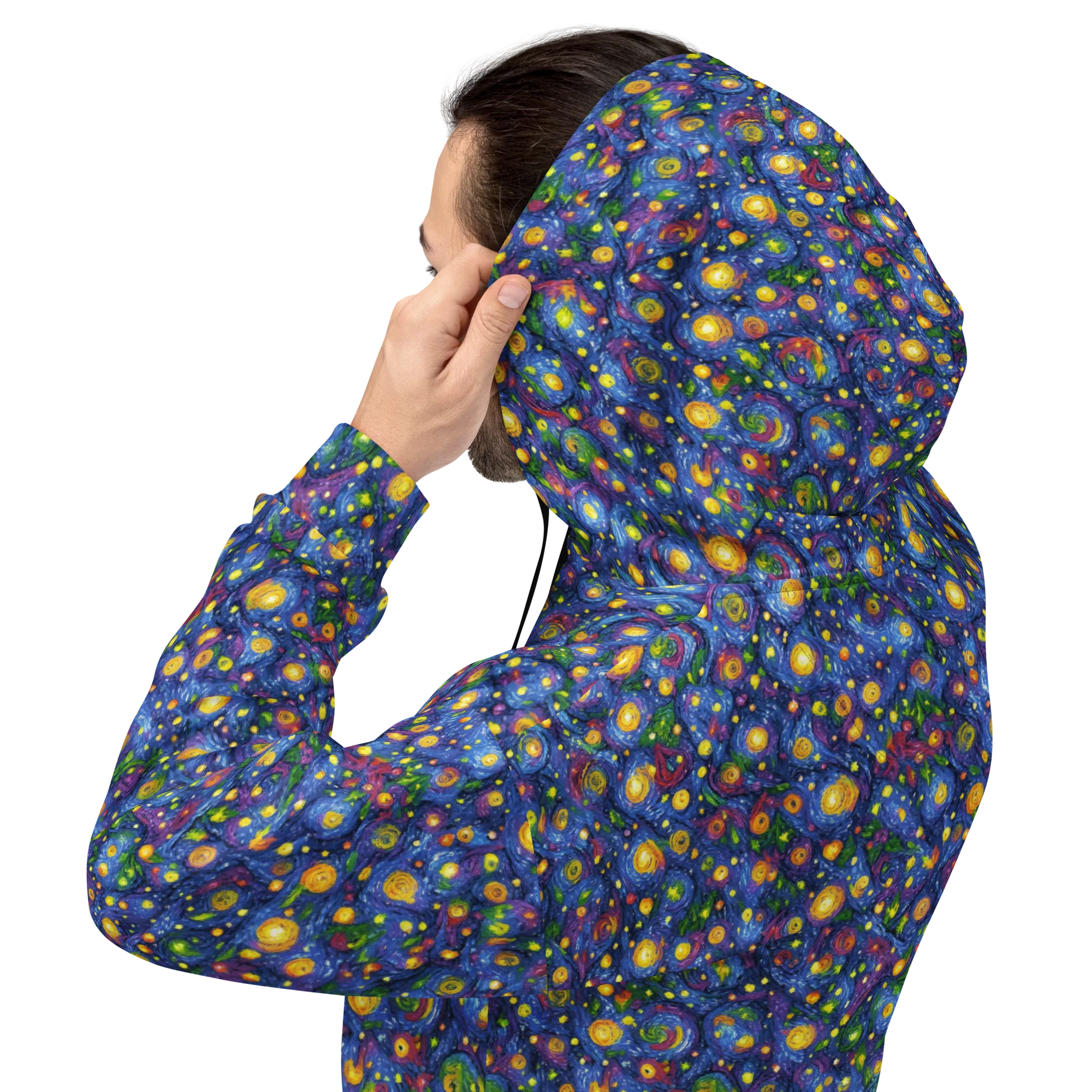 Cobalt Star Garden on Hoodie — Back