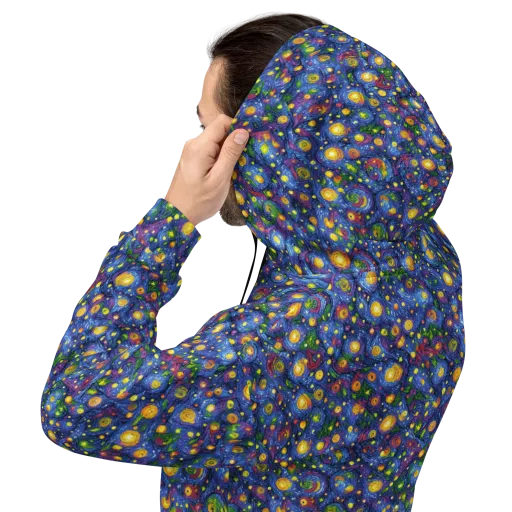 Cobalt Star Garden on a Hoodie