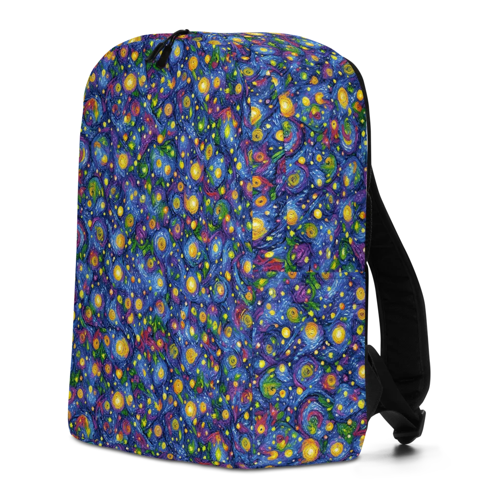 Cobalt Star Garden on Minimalist Backpack — Left