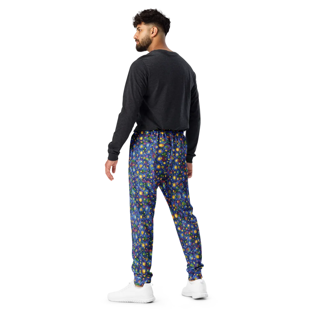 Cobalt Star Garden on Men's Joggers — Back