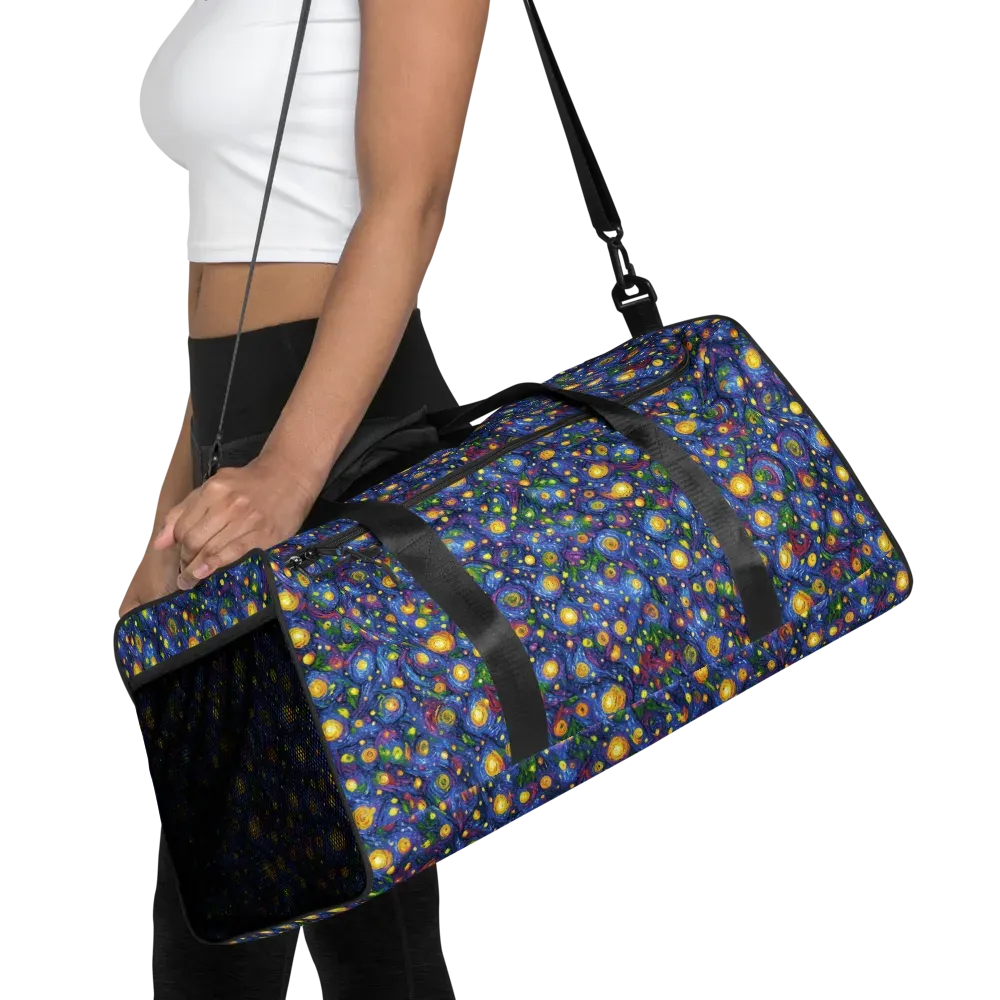 Cobalt Star Garden on Duffle Bag — Front