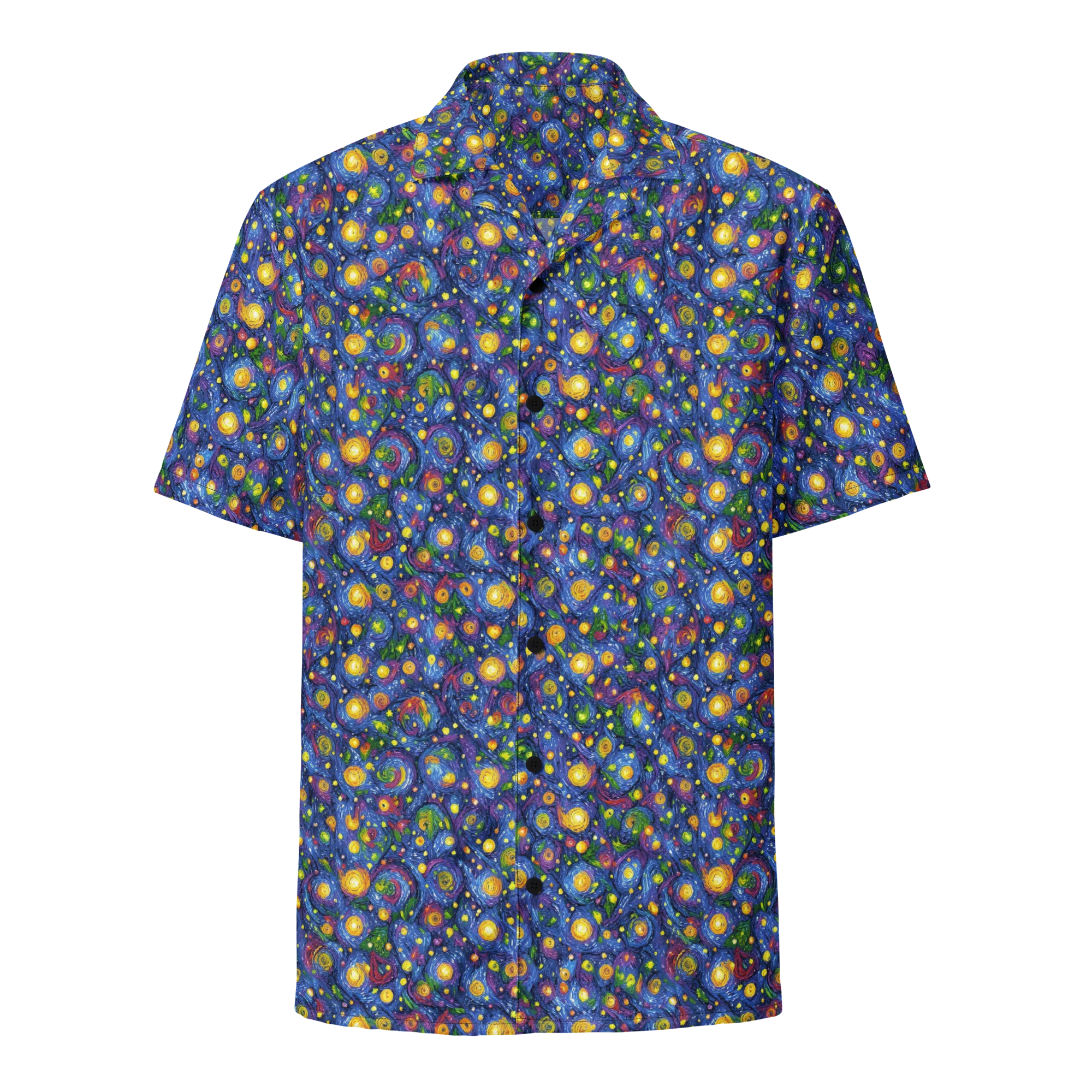 Cobalt Star Garden on Button Shirt — Front