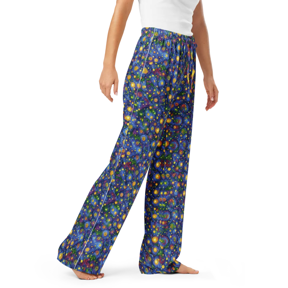 Cobalt Star Garden on Women's Pajama Pants — Right Front