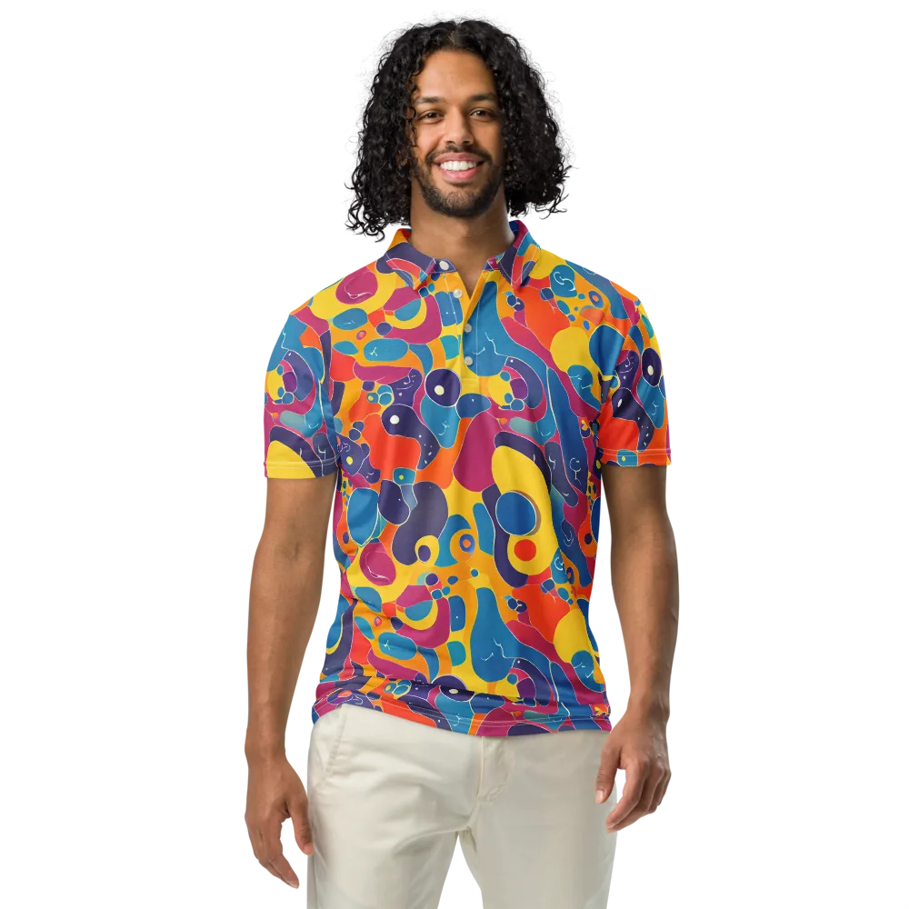 Pop Morphology on Men's Slim Fit Polo Shirt — Front