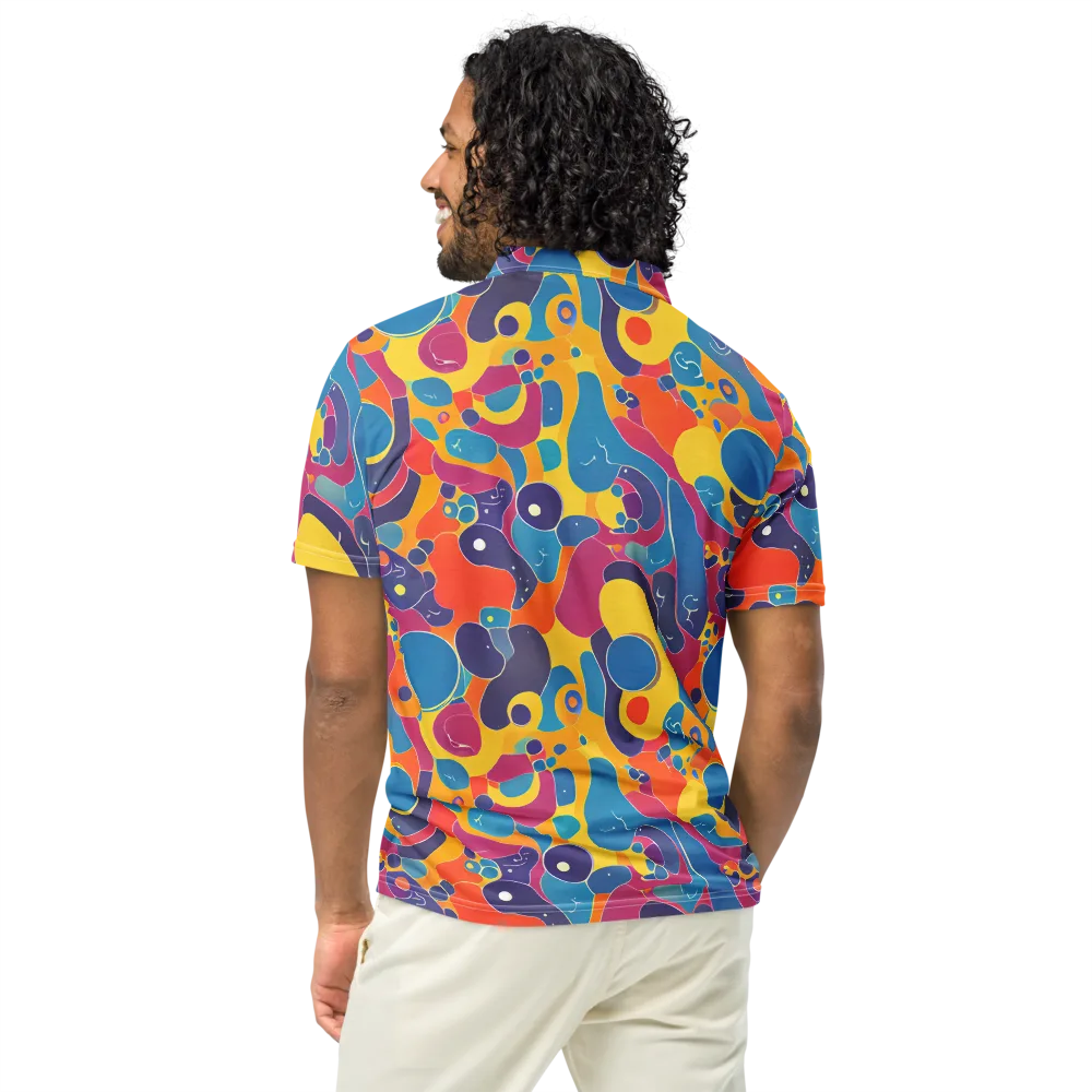 Pop Morphology on Men's Slim Fit Polo Shirt — Back
