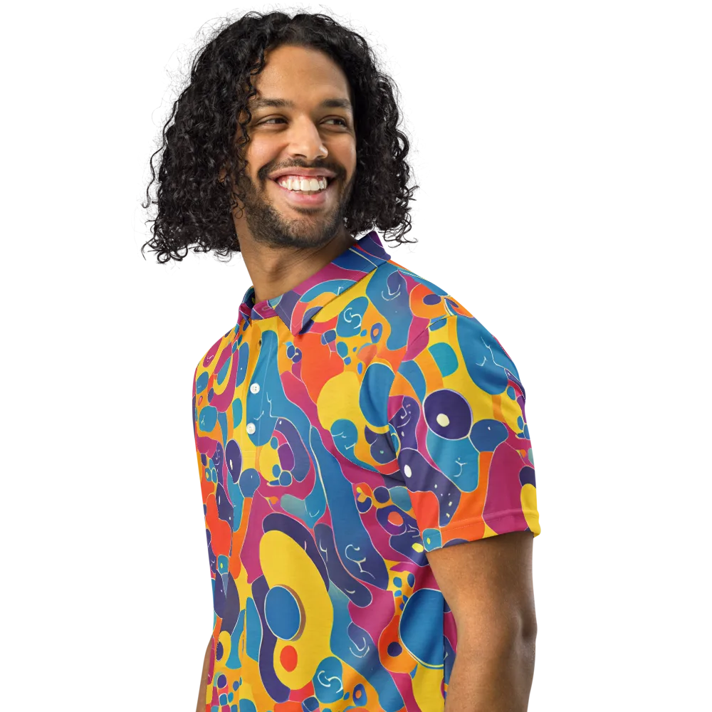 Pop Morphology on Men's Slim Fit Polo Shirt — Left Front