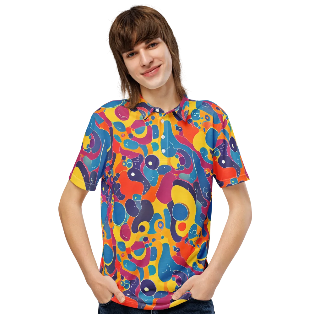 Pop Morphology on Men's Slim Fit Polo Shirt — Front