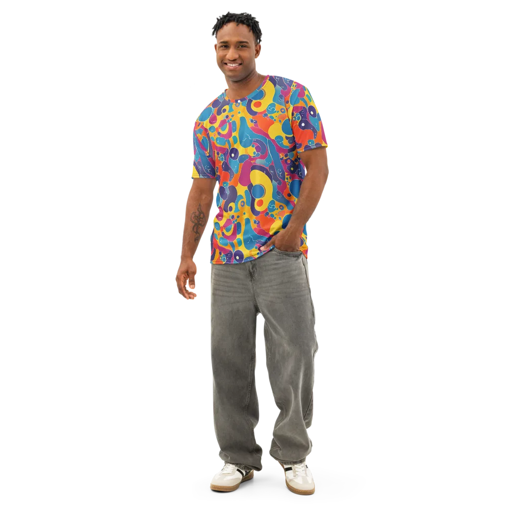 Pop Morphology on Men's Cotton Crew Neck T-Shirt — Front