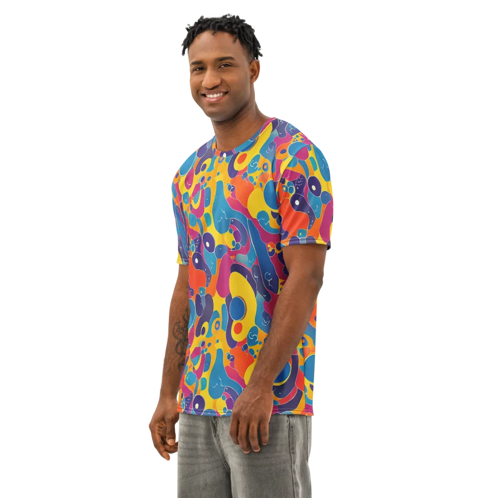 Pop Morphology on Men's Cotton Crew Neck T-Shirt — Left Front
